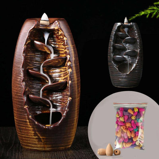 Waterfall Incense Burner + FREE Incense